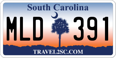 SC license plate MLD391