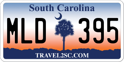 SC license plate MLD395