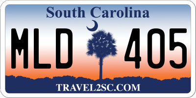 SC license plate MLD405