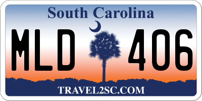 SC license plate MLD406