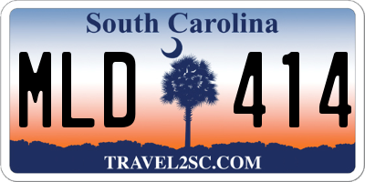SC license plate MLD414