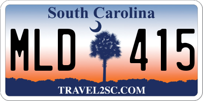 SC license plate MLD415