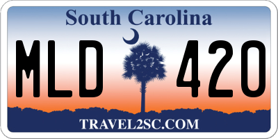 SC license plate MLD420