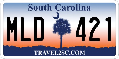 SC license plate MLD421