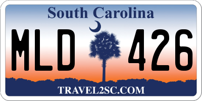 SC license plate MLD426
