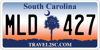 SC license plate MLD427