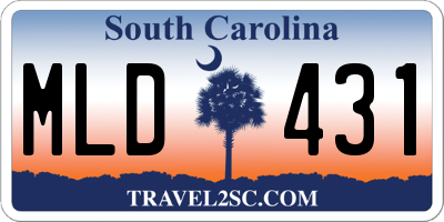 SC license plate MLD431