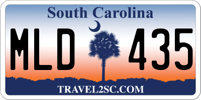 SC license plate MLD435
