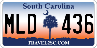 SC license plate MLD436