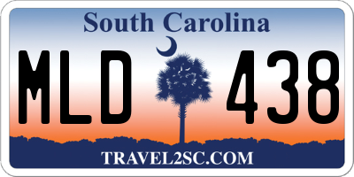 SC license plate MLD438