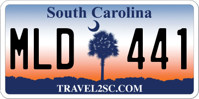 SC license plate MLD441