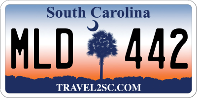SC license plate MLD442