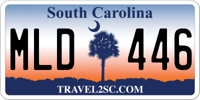SC license plate MLD446