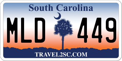 SC license plate MLD449