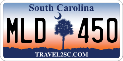 SC license plate MLD450