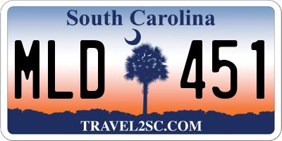 SC license plate MLD451