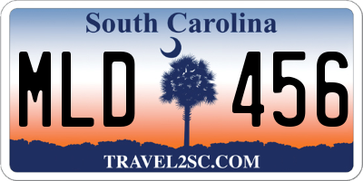 SC license plate MLD456