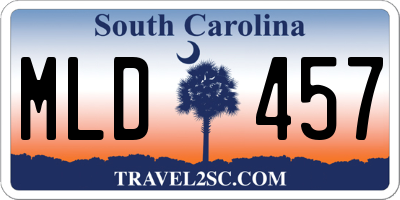 SC license plate MLD457