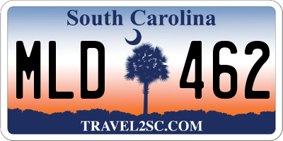 SC license plate MLD462