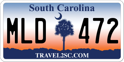 SC license plate MLD472