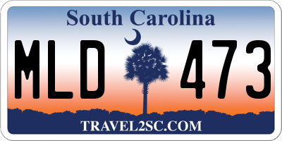 SC license plate MLD473