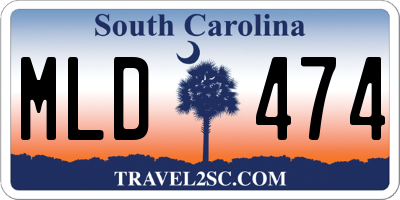 SC license plate MLD474
