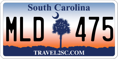 SC license plate MLD475