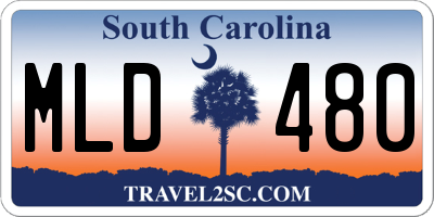 SC license plate MLD480