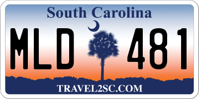 SC license plate MLD481