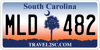 SC license plate MLD482