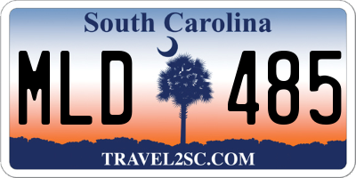 SC license plate MLD485
