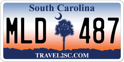 SC license plate MLD487