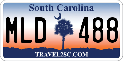 SC license plate MLD488