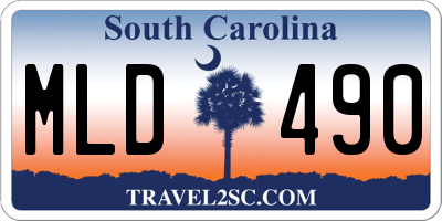 SC license plate MLD490