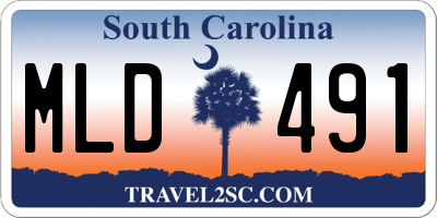 SC license plate MLD491