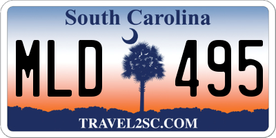 SC license plate MLD495