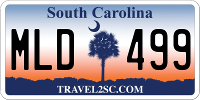 SC license plate MLD499