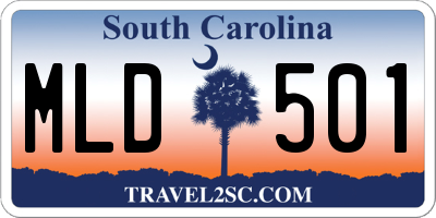 SC license plate MLD501