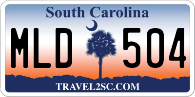 SC license plate MLD504