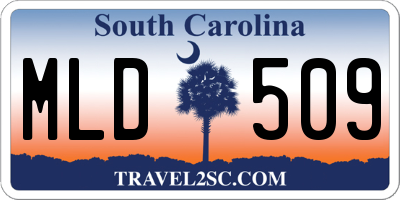 SC license plate MLD509