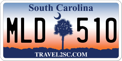 SC license plate MLD510