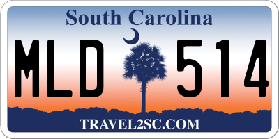 SC license plate MLD514