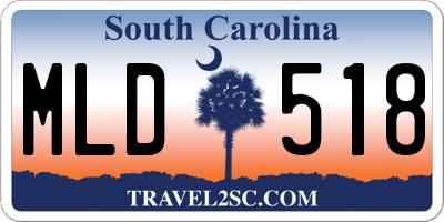 SC license plate MLD518