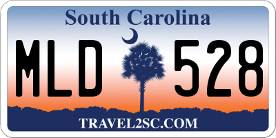 SC license plate MLD528