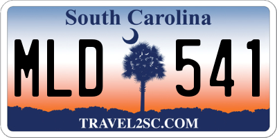SC license plate MLD541