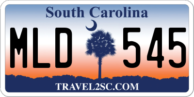 SC license plate MLD545