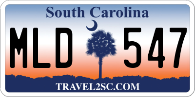 SC license plate MLD547