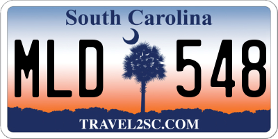 SC license plate MLD548