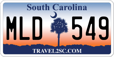 SC license plate MLD549