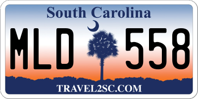 SC license plate MLD558